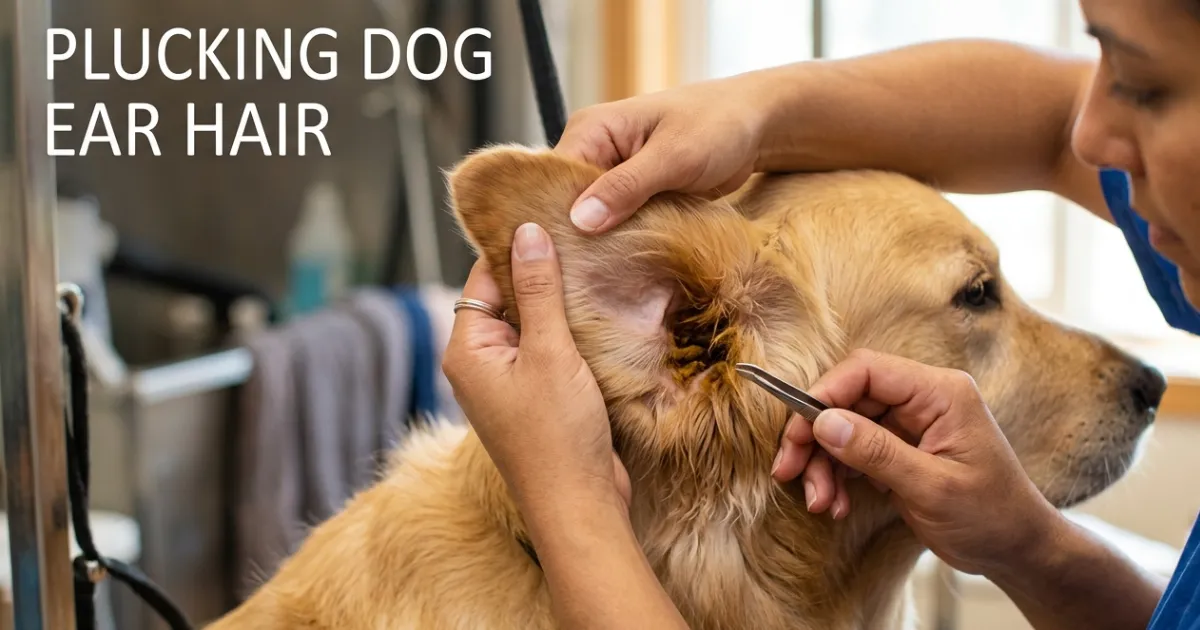 Plucking Dog Ear Hair