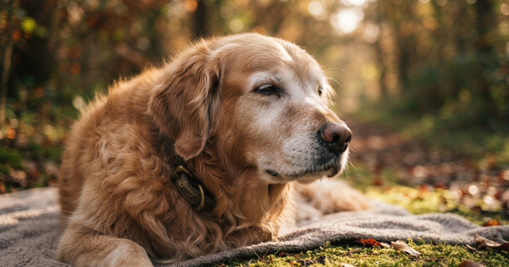 What Age is a Dog Considered an Adult: An older large-breed dog with a graying muzzle, illustrating when an adult dog becomes a senior.
